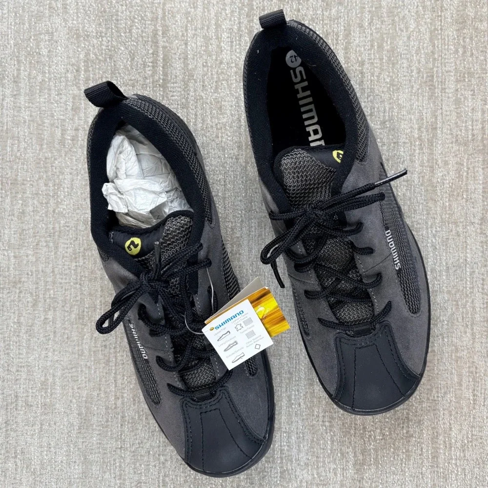 NEW Mens 8.5 Grey SPD Cycling Shoes Mountain Bike Commuter NWT